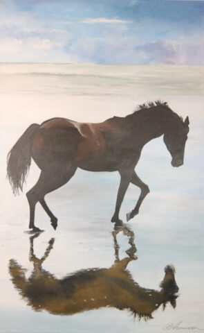 Reflection | mixed media on canvas | 50" x 32" | Original, $2,100 *SOLD!