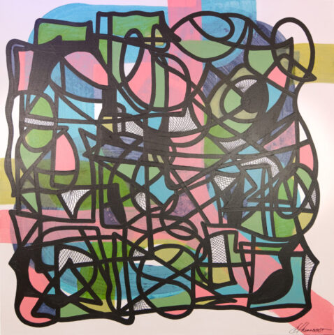 Abstract1111 | acrylic on canvas | 38" x 38" | Original, $1,800