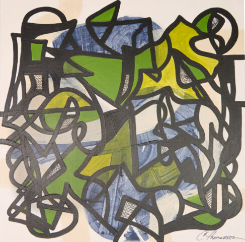 Abstract222 | acrylic on canvas | 26" x 26" | Original, $900 *SOLD!