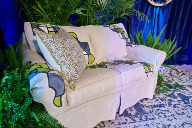 Urso | abstract on sleeper loveseat | 58"x36" | Original, $3,300 *SOLD!